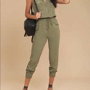 Olive Oak Jump Suit